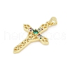 Brass Micro Pave Cubic Zirconia Pendants KK-D317-109G-2
