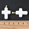 Handmade Lampwork with Brass Pendants LAMP-I030-01G-08-3