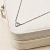 304 Stainless Steel Crystal Cubic Zirconia Triangle Pendant Necklaces for Women NJEW-Z064-02P-2