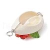 Natural Cowrie Shell & Acrylic & Glass Seed Beads Flower Shell Shaped Pendants PALLOY-JF03819-5