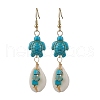 5 Pairs 304 Stainless Steel Shell Dangle Earrings EJEW-JE06441-4