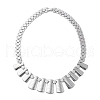 Non-Tarnish 304 Stainless Steel Bib Necklaces for Men NJEW-Q340-03P-1