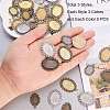 Tibetan Style Alloy Pendant Cabochon Settings PALLOY-PH0012-57-3