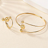 Alloy Round Beaded Cuff Bangles & Cuff Rings Sets FS-WG69C61-01-1