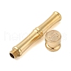 Golden Tone Brass Wax Seal Stamp Head with Bamboo Stick Shaped Handle STAM-K001-05G-T-2