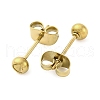 304 Stainless Steel Stud Earring Findings STAS-V003-09G-01-2