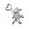 304 Stainless Steel Pendants STAS-Q362-01D-P-1