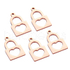PVD Vacuum Plating 304 Stainless Steel Pendants STAS-WH0016-05-RG02-1
