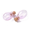 Oval Glass Cork Bottles Ornament AJEW-O032-03C-2