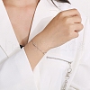 Non-Tarnish 304 Stainless Steel Round Beaded Link Chain Bracelets for Women BJEW-D033-01P-5