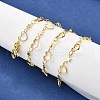 Brass Star Heart Link Chain Necklaces NJEW-M108-30G-5