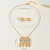 Synthetic Turquoise Stud Earrings & Pendant Necklaces Set for Women VW9294-2