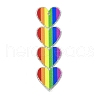 Valentine's Day Theme Gradient Color Acrylic Pendants OACR-Q100-11A-1