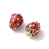 Brass Enamel Pendants KK-A252-38G-02-2