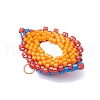Seed Beads Beaded Charms PALLOY-MZ00274-4