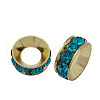 Brass Rhinestone Spacer Beads RB-A020-9mm-06LG-1