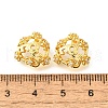 Flower Brass Bead Caps KK-V008-06G-3