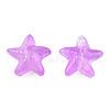 Transparent Spray Painted Glass Beads GLAA-N035-027-C05-2