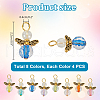 32Pcs Glass Pendants PALLOY-PH01670-2