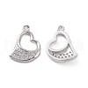 Brass Micro Pave Cubic Zirconia Charms KK-E068-VF181-1