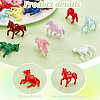   48Pcs 12 colors Opaque Acrylic Pendants TACR-PH0001-47-4