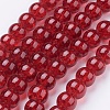 Crackle Glass Beads Strands X-CCG-Q001-8mm-18-1