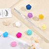 CHGCRAFT 40Pcs 10 Colors Food Grade Eco-Friendly Silicone Focal Beads SIL-CA0001-46-4