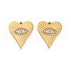 Ion Plating(IP) 304 Stainless Steel Pendants STAS-D051-03G-02-2