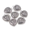 Tibetan Style Filigree Heart Alloy Pendants X-TIBEP-Q048-024-FF-1