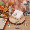 Natural Flower Amazonite Round Beads Pendant Decoration HJEW-OC00017-5