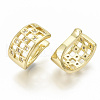 Brass Micro Pave Clear Cubic Zirconia Cuff Earrings EJEW-S201-202G-NF-2