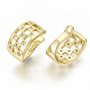 Brass Micro Pave Clear Cubic Zirconia Cuff Earrings EJEW-S201-202G-NF-2