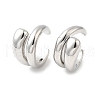 Rack Plating Brass Clip-on Earrings EJEW-R162-24P-1