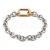 304 Stainless Steel Cable Chain Bracelets for Women Men BJEW-C089-09GP-4