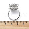 Gear Rotatable Open Cuff Rings for Women RJEW-S402-12P-4
