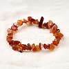 Natural Carnelian Beads Stretch Bracelets for Men Women BJEW-C105-01B-2