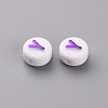 Opaque White Acrylic Beads MACR-N008-45B-2