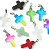 10Pcs 10 Colors Glass Pendant GLAA-FS0001-83-3