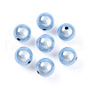 Spray Painted Acrylic Beads MACR-Q154-14mm-005-1