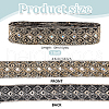 Ethnic Embroidered Polyester Sequins Trim Ribbon OCOR-WH0070-136C-2