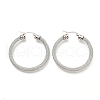 Non-Tarnish 304 Stainless Steel Mesh Hoop Earrings EJEW-C501-12P-B-1