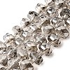 Transparent Electroplate Glass Beads Strands EGLA-P062-01A-03-1