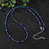 Natural Lapis Lazuli Beaded Necklaces NJEW-JN02492-01-4