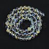 Transparent Electroplate Glass Beads Strands EGLA-N002-31-H01-2