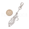 Moon Alloy Swivel Lobster Claw Clasps & Brass Cable Chains AJEW-JB01337-03-3