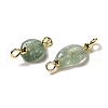 Natural Green Strawberry Quartz Connector Charms FIND-C046-11B-G-2