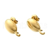 304 Stainless Steel Studs Earring Findings STAS-H233-30G-2