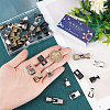 SUNNYCLUE 24Pcs 4 Colors Alloy Snap Lock Clasps for Jewelry Making FIND-SC0009-43-3