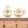 Brass Micro Pave Cubic Zirconia Charms KK-N261-77G-3