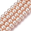 Electroplate Non-magnetic Synthetic Hematite Beads Strands G-L485-01C-RG-1